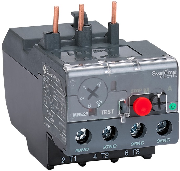 Тепловое реле перегрузки Systeme Electric MRE252P5 MRE F25 1.6-2.5A КЛАСС 10A (LRE07)