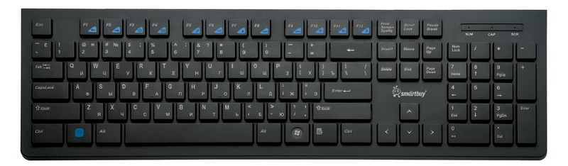  Клавиатура SmartBuy ONE 206 SBK-206US-K мультимедийная Slim, USB, черная