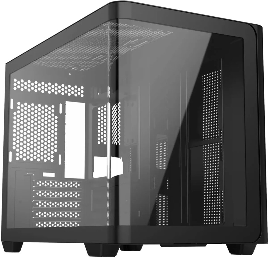 Корпус mATX Bloody BD-CC112-BK без БП, боковая и фронтальная панель из закалённого стекла, 2*USB 3.0