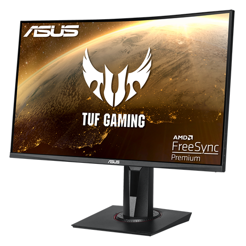 Монитор 27 ASUS TUF Gaming VG27VQM 1920x1080, VA, изогнутый 1500R, 16:9, 1ms, 350cd/m2, 178°/178°, 3000:1, Freesync, DP, 2*HDMI, 2*USB 3.2, HAS, swiv