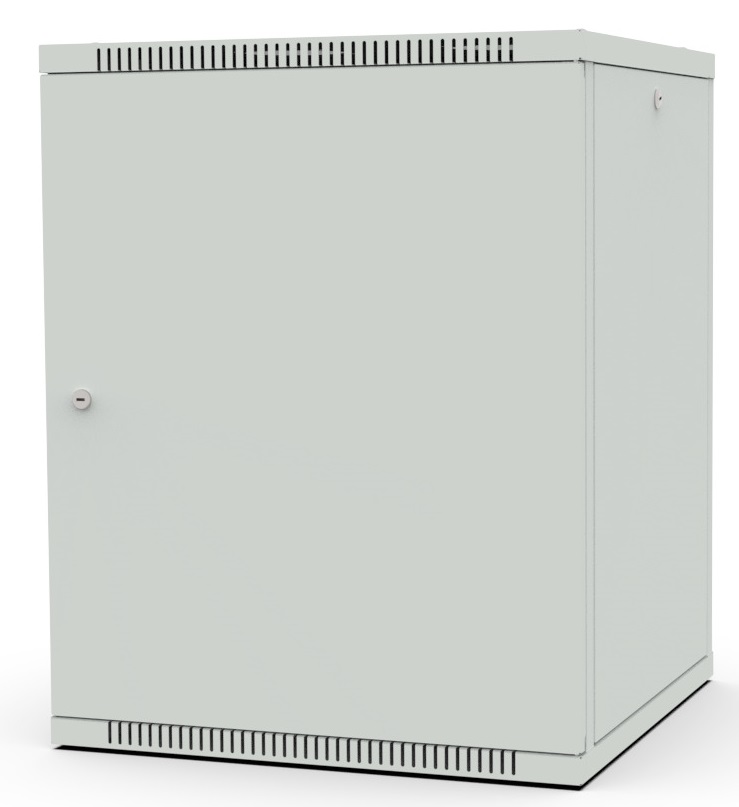  Шкаф настенный 19, 15U Filum FL-WB-1566MM-GY Wall Box (ШxГxВ) 600x600x757 мм, дверь сплошная металл, цвет серый RAL7035