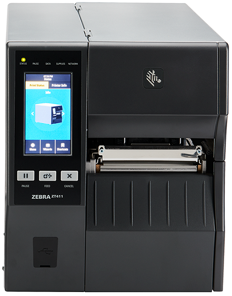Термопринтер Zebra ZT41142-T0E0000Z TT Printer ZT411; 4'', 203 dpi, Euro and UK cord, Serial, USB, 10/100 Ethernet, Bluetooth 4.1/MFi, USB Host, EZPL