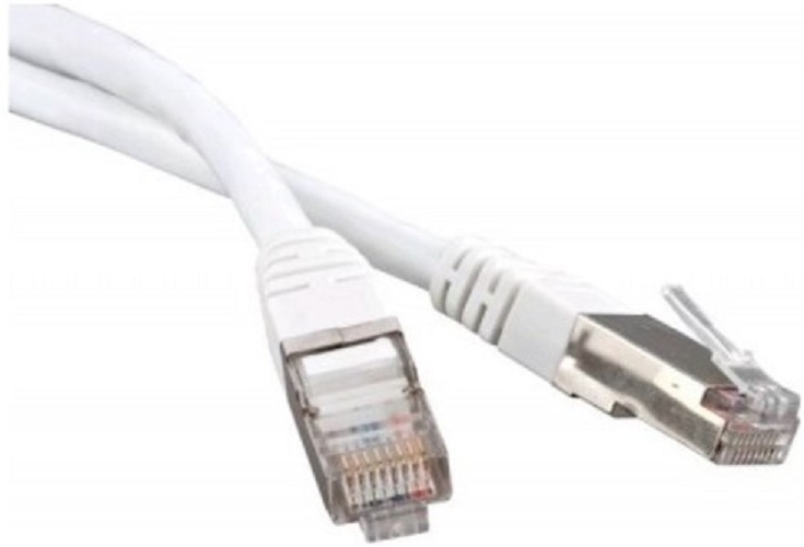  Кабель патч-корд F/UTP 5e кат. 3м. Lanmaster LAN-S45-45-3.0-WH RJ45 - RJ45, 4 пары, белый
