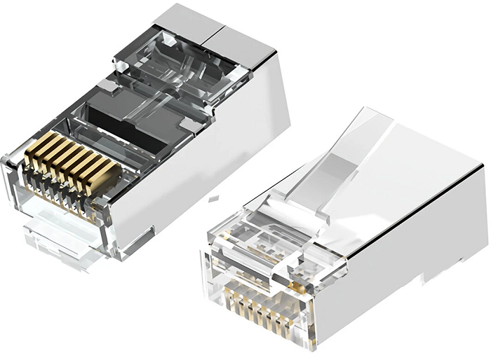 Коннектор Vention IDAR0-50 RJ45 (8p8c), FTP, cat. 5e, под витую пару, экранированный (50шт.)