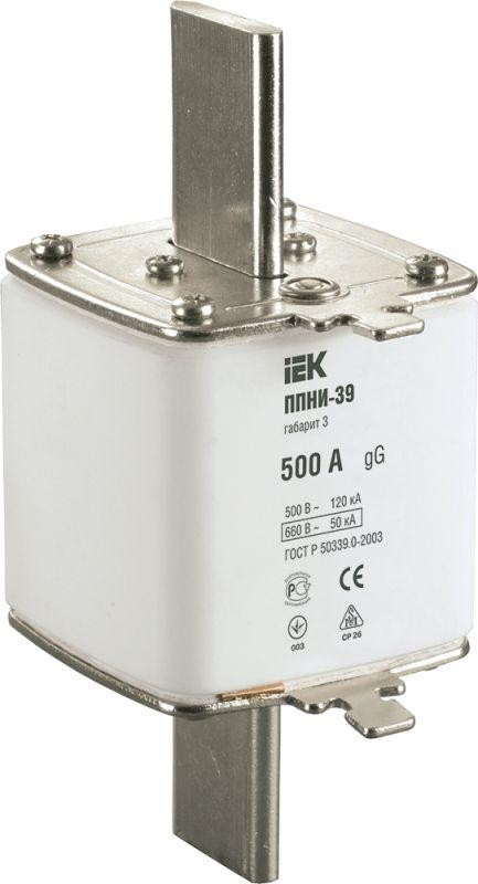 Предохранитель IEK DPP50-500 ППНИ-39, габарит 3, 500А