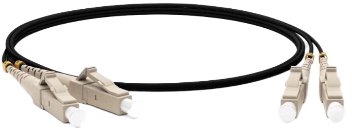 Патч-корд волоконно-оптический Hyperline FC-D2-504-LC/PR-LC/PR-H-3M-LSZH-BK MM 50/125(OM4), LC-LC, duplex, LSZH, 3 м , черный
