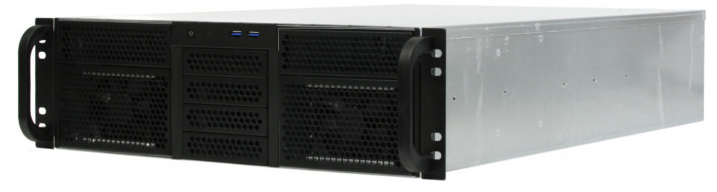 Корпус серверный 3U Procase RE306-D2H10-FC-55 2x5.25+10HDD,черный,без блока питания(PS/2,mini-redundant,2U-redundant),глубина 550мм,MB CEB 12x10.5,4