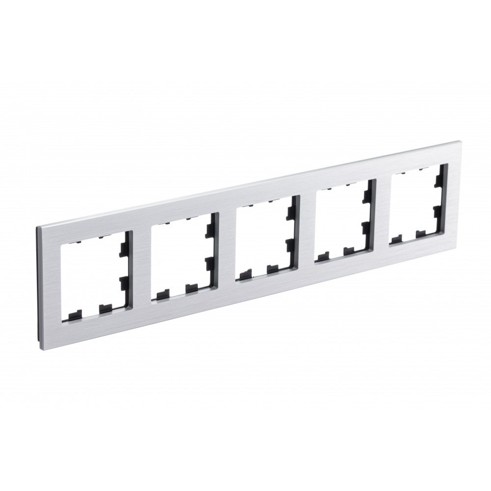 Рамка пятерная Systeme Electric ATN312105 AtlasDesign NATURE Металл серебро