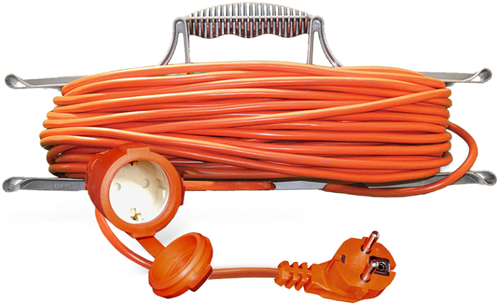 Удлинитель UNIVersal 9632025 на рамке 1х40м с заземл. 10А IP54 УШ-10 ПВС 3х0.75 розетки с защ. крышкой