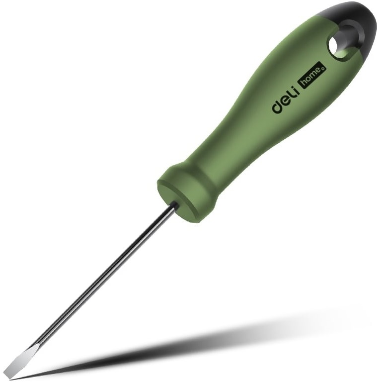 Отвертка Deli HT1103L шлицевая Home Series Green 3x75мм