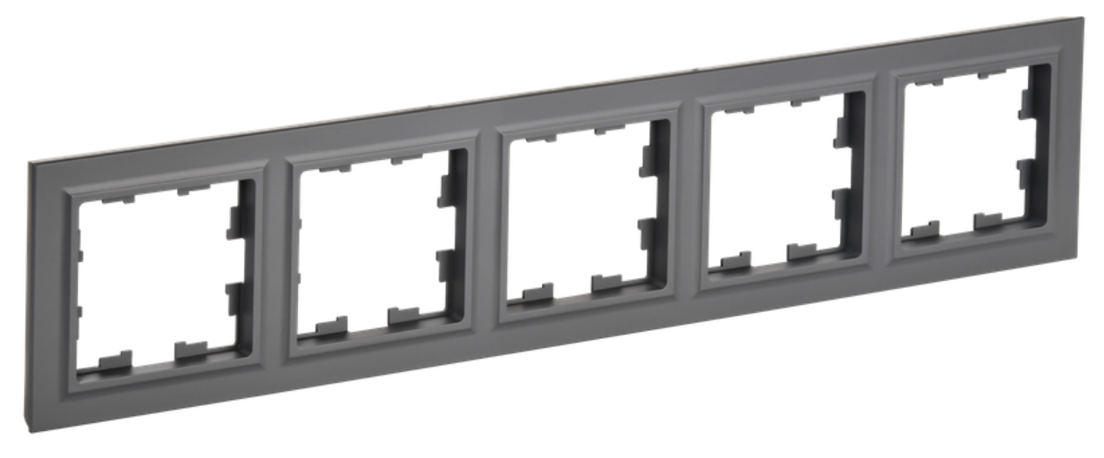 Рамка пятерная IEK BR-M52-K53 BRITE РУ-5-БрГ Графит