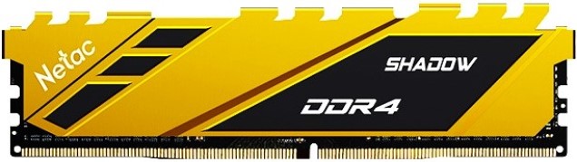  Модуль памяти DDR4 8GB Netac NTSDD4P26SP-08Y Shadow Yellow PC4-21300 2666MHz C19 радиатор 1.2V