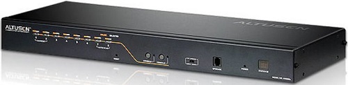 Переключатель KVM Altusen KH2508A-AX-G KVM, 2 local user PS2+VGA => 8 cpu (PS2/USB/Sun+VGA)/RS232, без модулей, 1600x1200 75Hz (40м), 1U 19, исп.спец