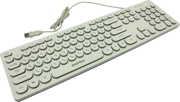   Xcom-Shop Клавиатура SmartBuy ONE 328 SBK-328U-W с подсветкой, USB, белая