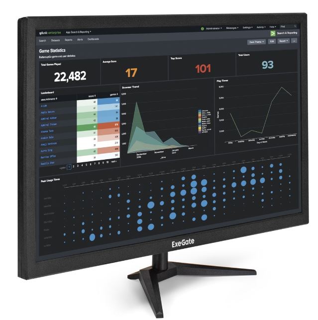 Монитор 27 Exegate EB2700A EX297312RUS 1920x1080 LED, 16:9, VA, 200cd, 3000:1, 10M:1, 5ms, 178/178, D-Sub, HDMI, 75Hz, tilt, VESA 100x100, black