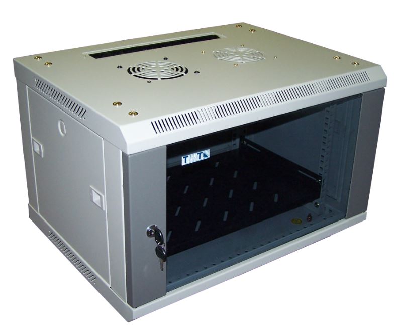 Шкаф настенный 19, 22U TWT TWT-CBW2-22U-6x4  PRO, 600x450, стеклянная дверь