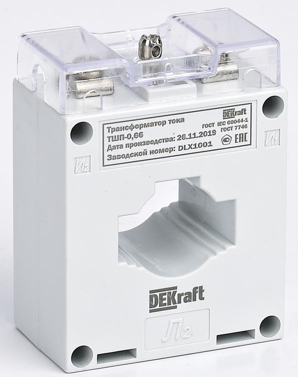 Трансформатор DEKraft 50135DEK тока ТШП-0,66 0,5 150/5 5ВА, диаметр 30мм