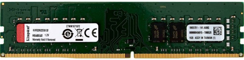   Xcom-Shop Модуль памяти DDR4 32GB Kingston KVR32N22D8/32 PC4-25600 3200MHz CL22 1.2V 2R 16Gbit