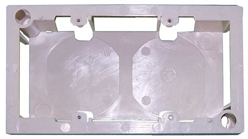 Коробка Lanmaster LAN-WB45x90-WH настенная под рамку французского стандарта, 45х90 мм