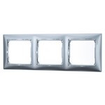 Рамка Legrand 770153 Valena 3 поста горизонтальная, IP20 (алюминий)