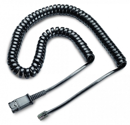 Аксессуар Plantronics PL-U10P/Spare витой шнур, QD, для подключения гарнитур Н-серии к телефону (U10P) (32145-01)
