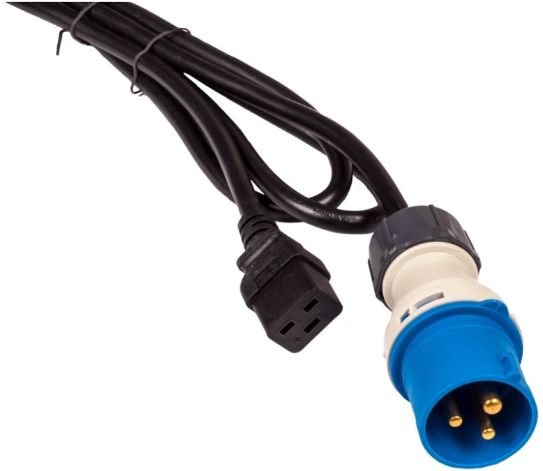 Кабели питания Кабель питания Lanmaster LAN-PP9M/19-2.5-BK C19-I309 Male, 3х2.5, 220В, 16А, 2.5 метра, черный
