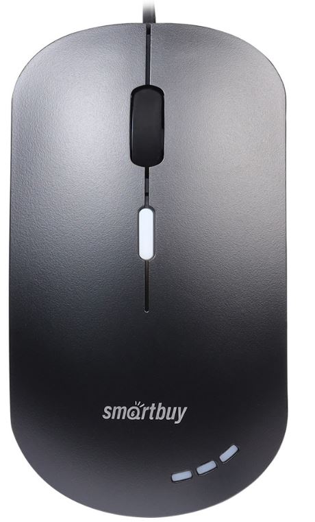  Мышь SmartBuy 288-K проводная, беззвучная с подсветкой, черный (1/40)