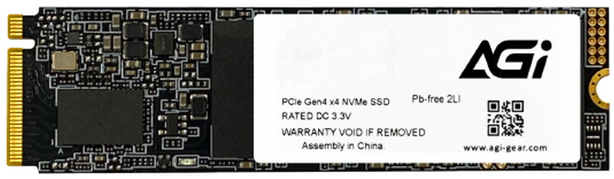 SSD AGI Накопитель SSD M.2 2280 AGI AGI512G44AI818 AI818 512GB PCIe Gen 4 x 4 3D TLC 5000/4500MB/s MTBF 2M
