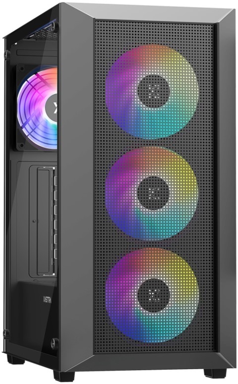 Корпус ATX Xastra A406 4ARGB без БП, боковая панель из закалённого стекла, USB 3.0, 2*USB 2.0
