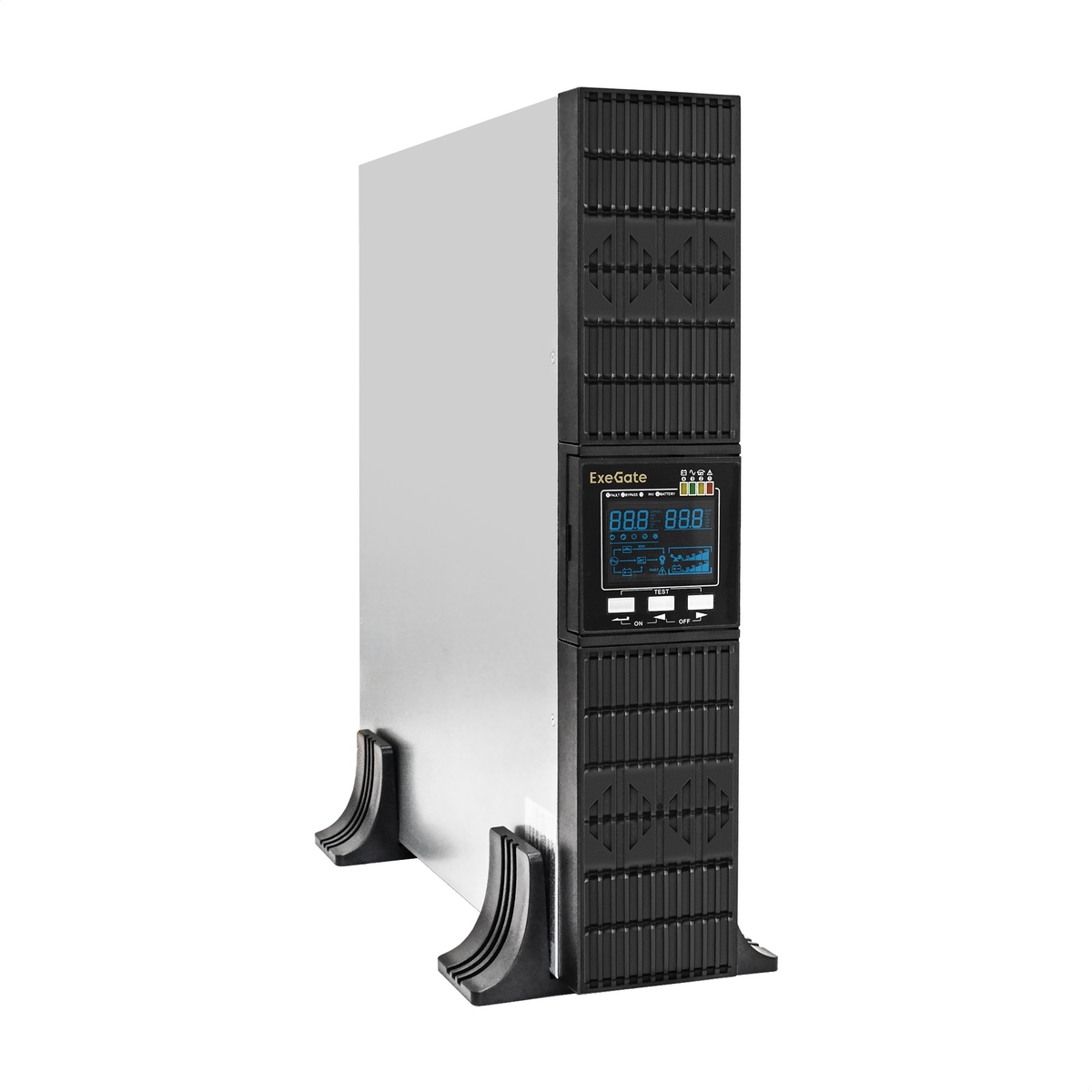   Xcom-Shop Источник бесперебойного питания Exegate PowerExpert ULS-1000.LCD.AVR.1SH.2C13.USB.RS232.SNMP.2U EX293048RUS 1000VA/1000W, On-Line, PF=1, LCD, 1*Schuko
