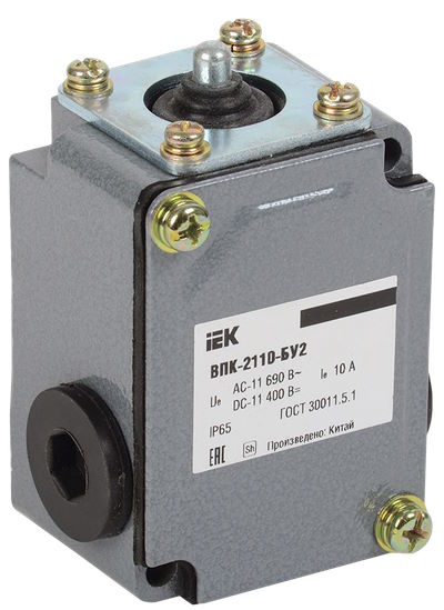 Выключатель концевой IEK KV-1-2110-1 ВПК-2110-БУ2, толкатель, IP65,