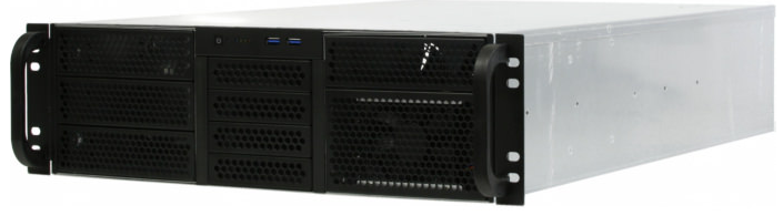 Корпус серверный 3U Procase RE306-D4H7-A-45 4x5.25+7HDD,черный,без блока питания(PS/2,mini-redundant,2U-redundant),глубина 450мм,MB ATX 12x9.6,4slot