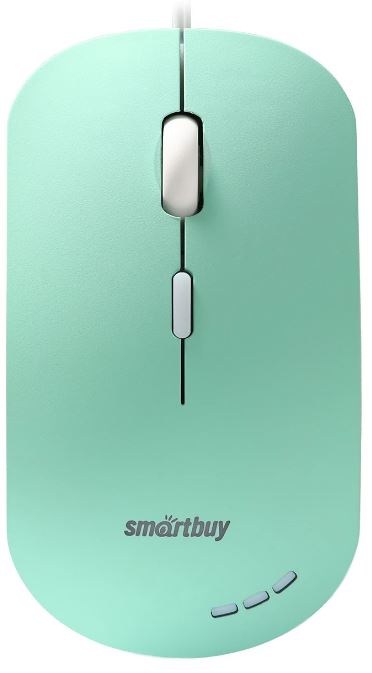 Мышь SmartBuy 288 проводная,бесшумная, с подсветкой, зеленая (1/40)