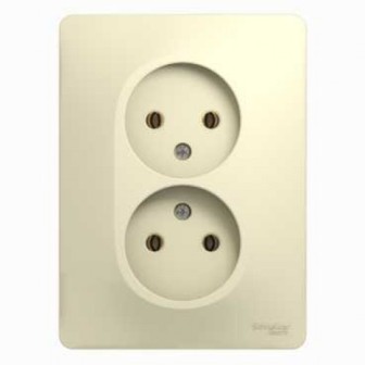 Розетка Schneider Electric GSL000220 2-я без заземления (в сборе с рамкой)
