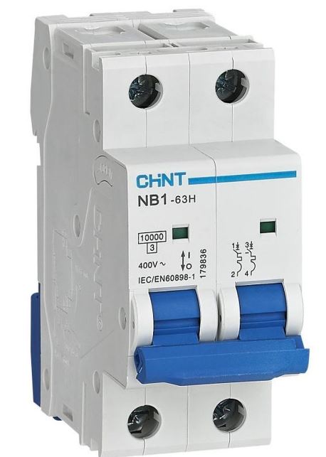 Автоматический выключатель модульный CHINT 179848 NB1-63H 2P 50А 10кА х-ка D (R)