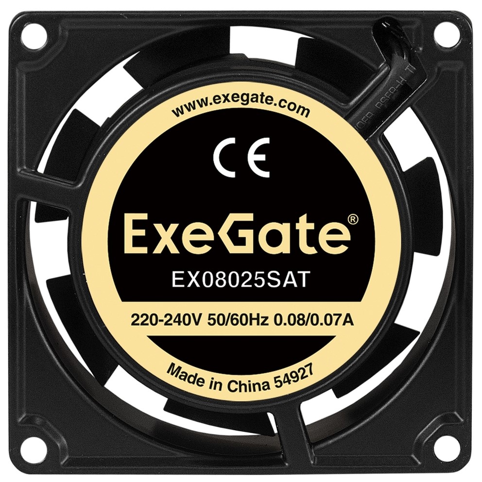 Вентилятор для корпуса Exegate EX08025SAT 80x80x25mm, 2500rpm, 18CFM, 31dBA, 220V