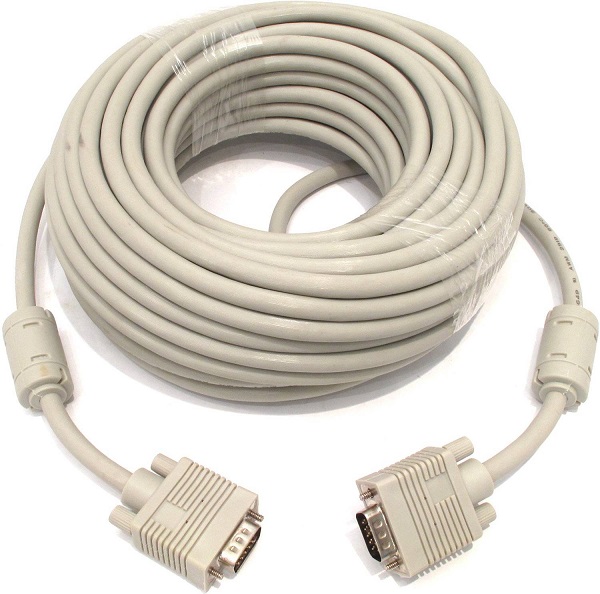 Кабель интерфейсный VGA-VGA Gembird 15M/15M CC-PPVGA-20M 20м, D-sub, тройной экран, феррит.кольца, пакет
