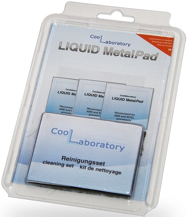  Термоэлемент Coollaboratory CL-MP-3C-CS Liquid MetalPad 1 шт,индий, медь, висмут, для процессора, 38х38 мм
