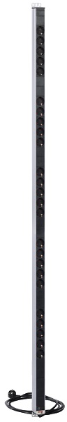 Блок розеток ЦМО R-16-25S-I-1820-3 вертикальный Rem-16 с инд., 25 Schuko, 16 A, алюм., 42...48U, шнур 3 м
