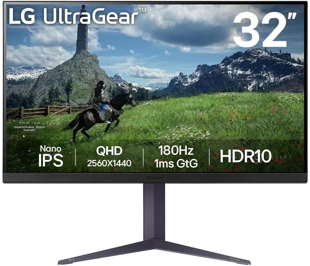  Монитор 31,5 LG UltraGear 32GS85Q-B 2560x1440, 350cd, 178гр/178гр, IPS LED, 16:9, 180Hz, HDMI, FreeSync, DP, USB, HAS
