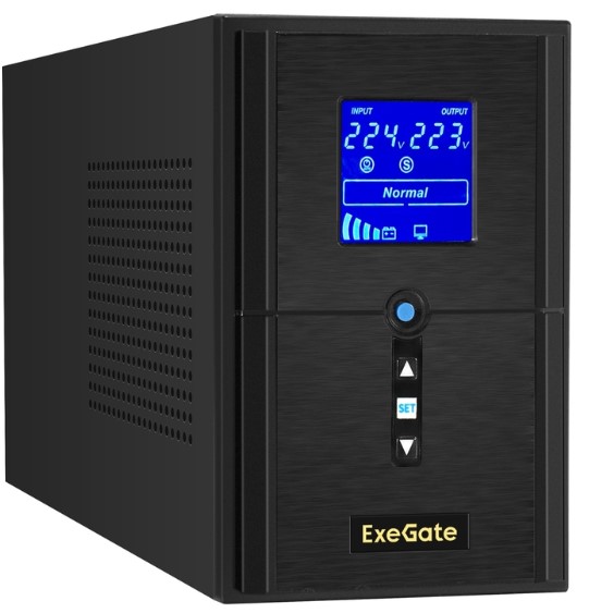 ИБП Источник бесперебойного питания Exegate SineTower SZ-1000.LCD.AVR.2SH.1C13.USB EX295987RUS (инвертор, синус, для котла) 1000VA/800W, чистая синусоида,