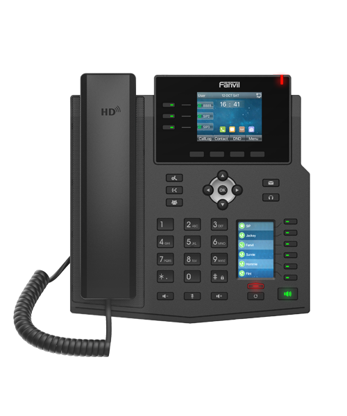 Телефон VoiceIP Fanvil X4U 12 SIP линий,  два цветных дисплея, 2 порта 10/100/100 Мбит, IPv6, POE
