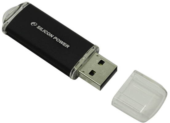 Накопитель USB 2.0 16GB Silicon Power Ultima II SP016GBUF2M01V1K черный