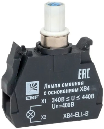Лампа сменная c основанием EKF XB4-ELL-B XB4 синяя 400В