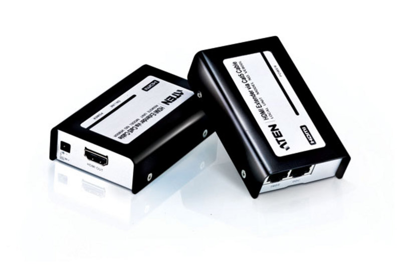 Удлинитель Aten VE800A-AT-G HDMI, М, 60 м, HDMI+2xRJ45, F, без шнуров, 2xБП 220> 5V, (по витой паре;до 1920x1200 60Hz;HDTV 480p/720p/1080i/1080p;подде
