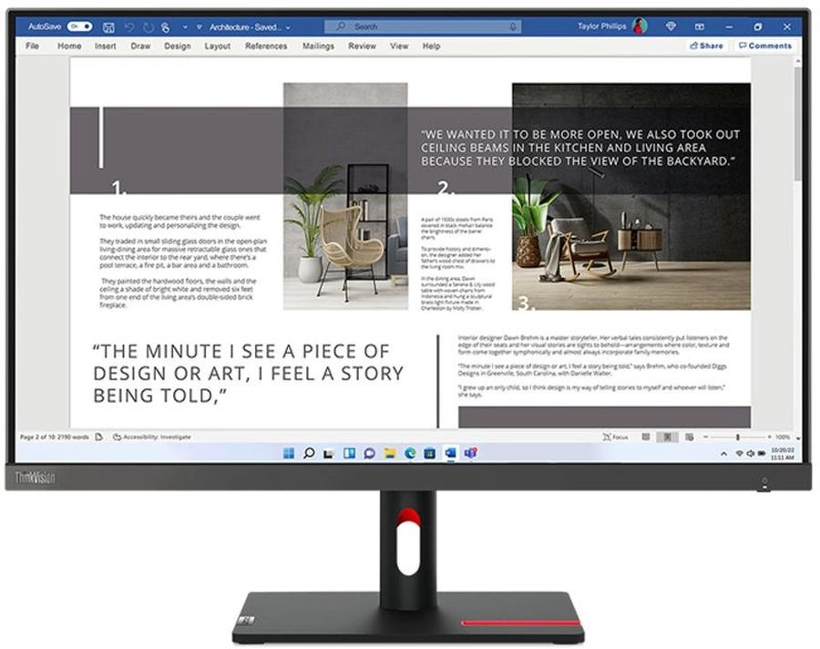 Монитор 27 Lenovo ThinkVision S27i-30 63DFKAT4UK 1920x1080 LED, 16:9, IPS, 300cd, 1300:1, 4ms, 178/178, VGA, 2*HDMI, audio, 100Hz, tilt, VESA 100х100