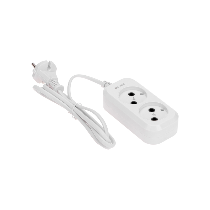 Удлинитель PROconnect 13-4200 2 гнезда, 1,5м, 2х0,75мм2, б/з, белый