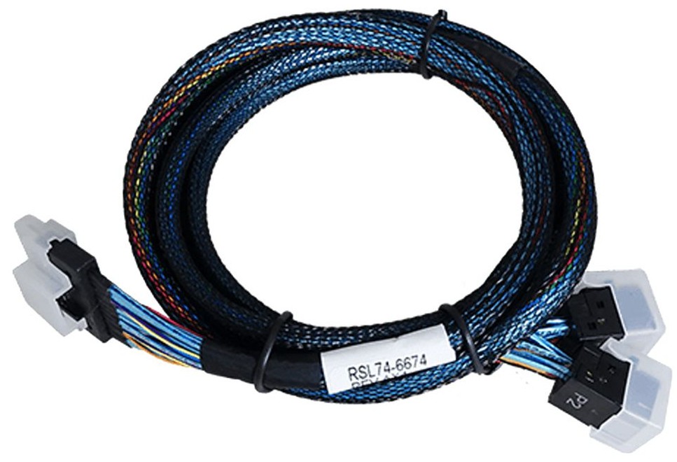 Кабель Luxshare L285SL015-SD-R Slimline SASx8 to 2*HDmSAS x4, 1M