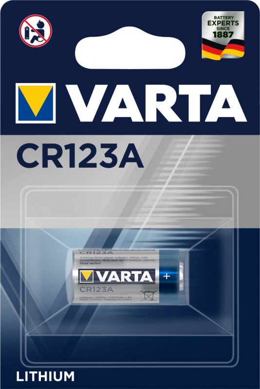 Батарейка Varta Professional CR123A 06205301401 BL1 Lithium 3V (6205) (1/10/100)