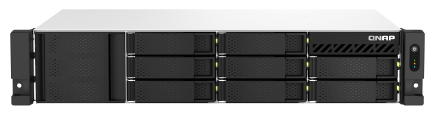 Сетевой RAID-накопитель QNAP TS-864eU-RP-8G 8 отсеков 3,5/2,5, 2 порта 2,5 GbE, HDMI-порт, стоечное исполнение,  2 блока питания. Intel Celeron N509